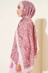 Paisley Kraş Modal Şal Pembe