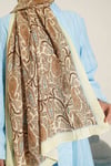 Paisley Kraş Modal Şal Sarı