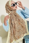 Paisley Kraş Modal Şal Sarı