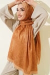 Paisley Motifli Soft Şal Camel