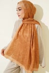 Paisley Motifli Soft Şal Camel