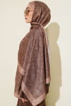 Paisley Motifli Soft Şal Latte