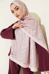 Paisley Motifli Soft Şal Pudra