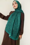 Paisley Motifli Soft Şal Zümrüt