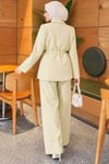 Parça Detaylı Ceketli İkili Takım Çağla Yeşili