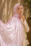 Puantiye Desen Şal Serisi Pembe