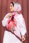 Rose Desen Şal Serisi Bordo