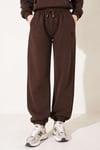 S Armalı Şardonlu Jogger Pantolon Kahve