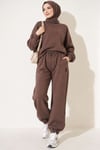 S Armalı Şardonlu Jogger Pantolon Vizon