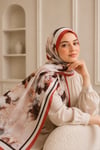 Safir Çiçek Desen Şal Serisi Gülkurusu