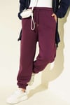 Şardonlu Bağcıklı Pantolon Mürdüm