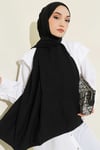 Sarmal Desen Pamuk Ayrobin Şal Siyah