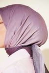 Şeritli Bambu Kraş Eşarp Magenta