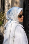 Soft Çiçek Desen Eşarp Serisi Gri