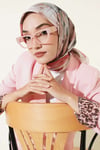 Soft Çiçek Desenli Eşarp Bej