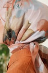 Soft Çiçek Desenli Eşarp Camel