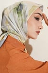 Soft Çiçek Desenli Eşarp Sarı