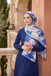 Soft Floral  Şal Serisi Mavi