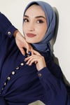 Soft Touch Serisi Eşarp Açık Kot