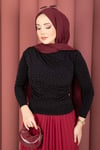Taş Detaylı Sandy Body Siyah