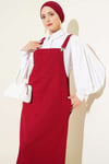 Tek Cepli Gabardin Slopet Bordo