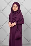 Tesettür Çocuk Namaz Elbisesi Fuşya