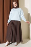 Üç İplik Şardonlu Sweatshirt Bebe Mavi