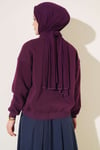 Üç İplik Şardonlu Sweatshirt Mürdüm