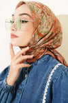 Velora Desenli Soft Eşarp Camel