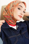 Velora Desenli Soft Eşarp Kırmızı