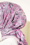 Velora Desenli Soft Eşarp Pembe