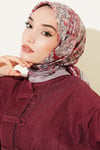 Velora Desenli Soft Eşarp Vizon