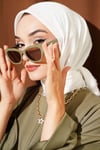 Vera Düz Eşarp Kırık Beyaz