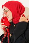 Vera Düz Eşarp Kırmızı
