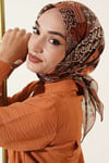 Vera Etnik Motifli Eşarp Camel