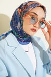 Vera Etnik Motifli Eşarp Saks