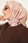 Verona Desenli Bambu Kraş Eşarp Camel