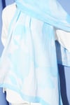 Viona Bambu Kraş Şal Buz Mavisi
