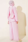 Vual Kat kat Kuşaklı İkili Takım Pembe