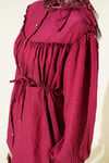 Yaka Fiyonk Detaylı Tunik Bordo
