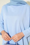 Yan Yırtmaçlı Basic Tunik Bebe Mavi