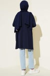 Yan Yırtmaçlı Basic Tunik Lacivert