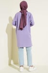 Yan Yırtmaçlı Basic Tunik Lila