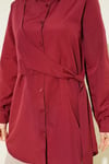 Yandan Bağlamalı Tunik Bordo