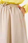 Yandan Cepli Basic Etek Bej