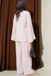 Yandan İp Bağcıklı Kimono İkili Takım Pembe