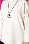 Yarasa Kol Basic Loyşa Tunik Ekru