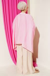 Yarasa Kol Oversize Bluz Pembe