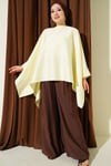 Yarasa Kol Oversize Bluz Sarı