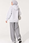 Yıldız Armalı Üç İplik Sweatshirt Gri